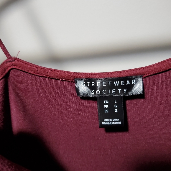 Basic Tight Pink/ Maroon Dress - L - Picture 2 of 2